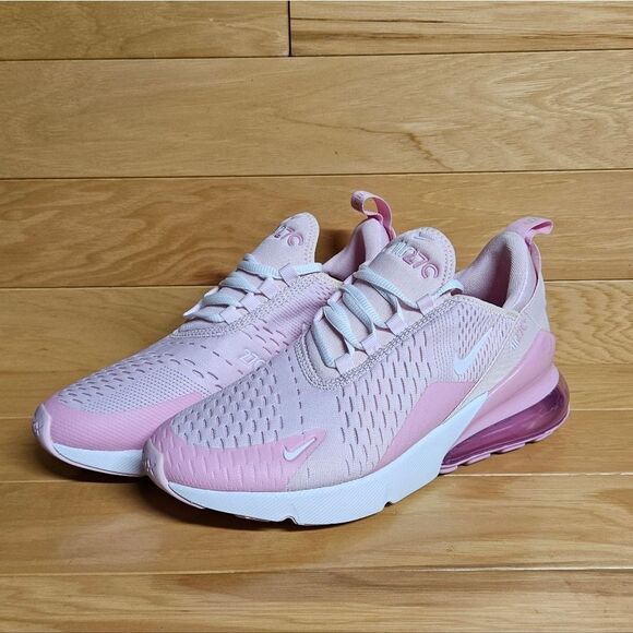 Nike Air Max 270 GS Pink Foam White Rise Running Shoe Sneaker CV9645-600 - Picture 6 of 14